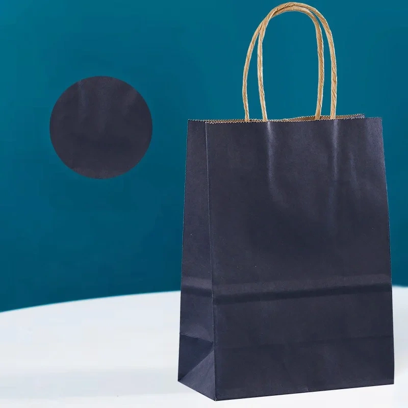 Classic Kraft Paper Gift Candy Bag Colored Hand-Held Paper Bags Wedding Party Decoration Colorful Shopping Food Bread Handbag