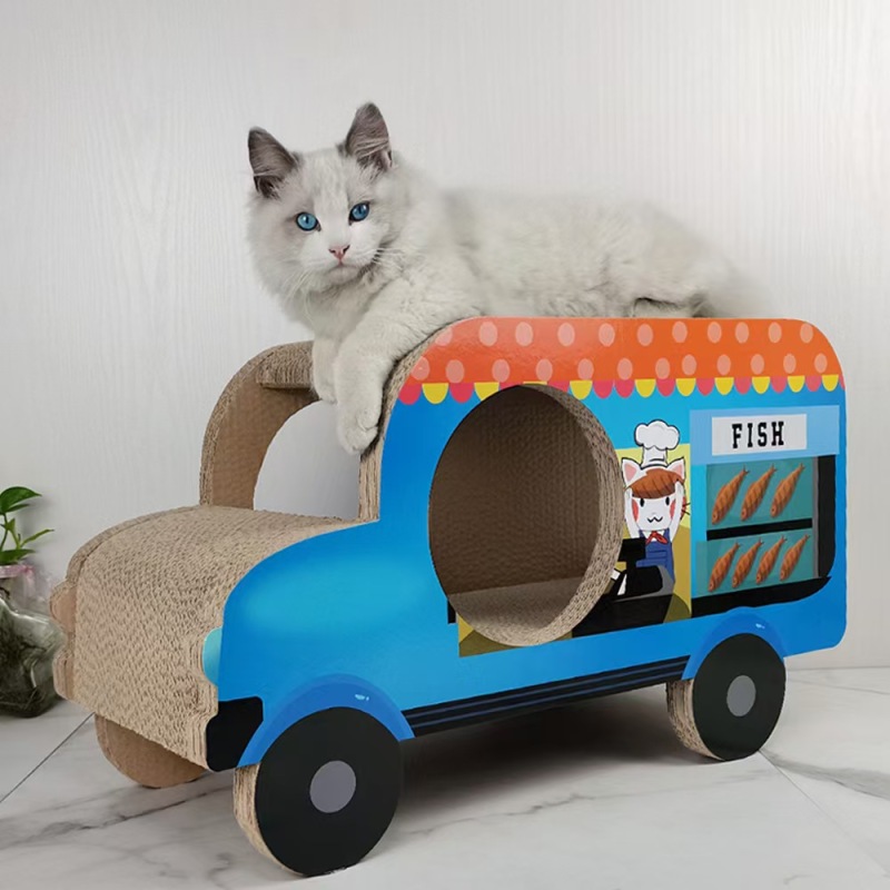 New Style Little Scarab Bus Cat Scratching Board Cat Climbing Frame  Claw Board