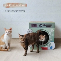 Hot Sale Washing Machine House Shaped Cat Scratcher Corrugated Custom Shaped Cat Scratcher House