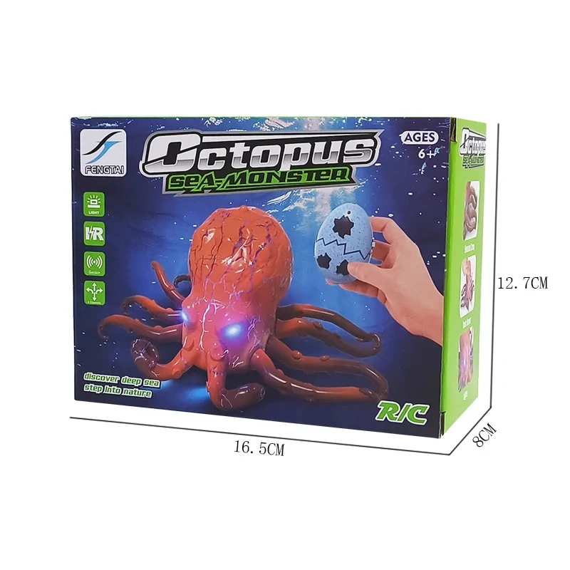 Infrared RC Octopus Toy Electric Crawling Squid Realistic Animal Model Prank Interactive Pet Funny Robot Gift for Kids and Adult