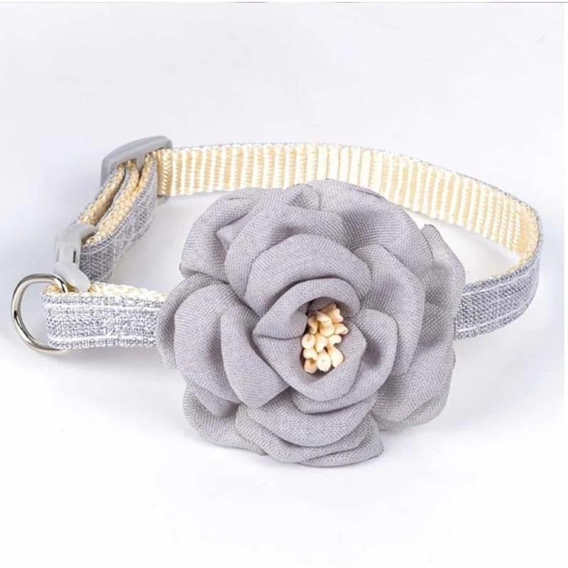 New Buckle Pet Cat Collar with 3D Flower Soft Healthy Cats Collar Adjustable Safe Puppy Pet Collar Pet Decorative