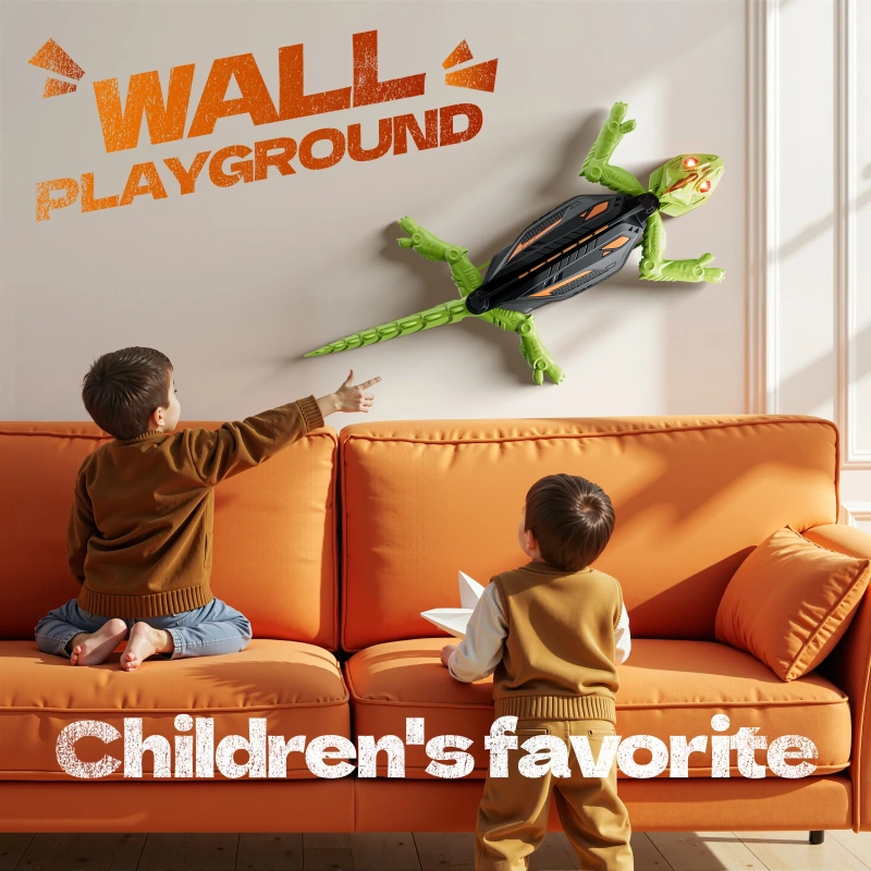 Wall Climbing RC Gecko Toy Electric Remote Control Lizard Wall Climbing Cockroach Spider Animal Car Children's Halloween Toys