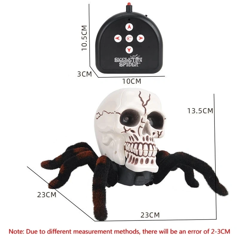 Funny Tricky Skeleton Wireless RC Spider Eye Lights Swing Walking Auto Demo Spoof Infrared Remote Control Animal Toys Cute Robot