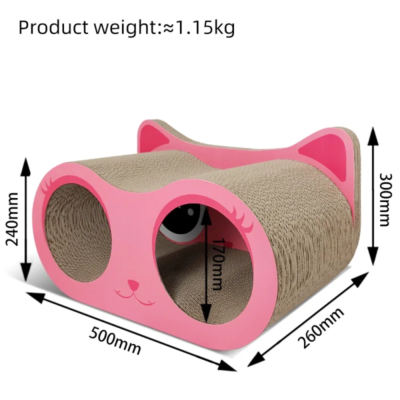 ICLE-Big Size Glasses-Shape Cat Scratcher Lounge With Toys Cat Scratcher Nest Cat Scratch Board