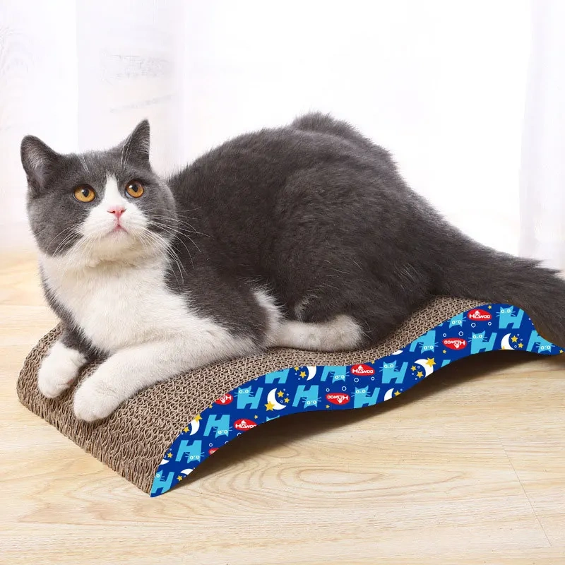 Cat Scratching Pads Pet Kitten Scratch Pad Board Grinding Paws Scratcher Toys Cardboard Cat Scratcher with Catnip Cat Toys