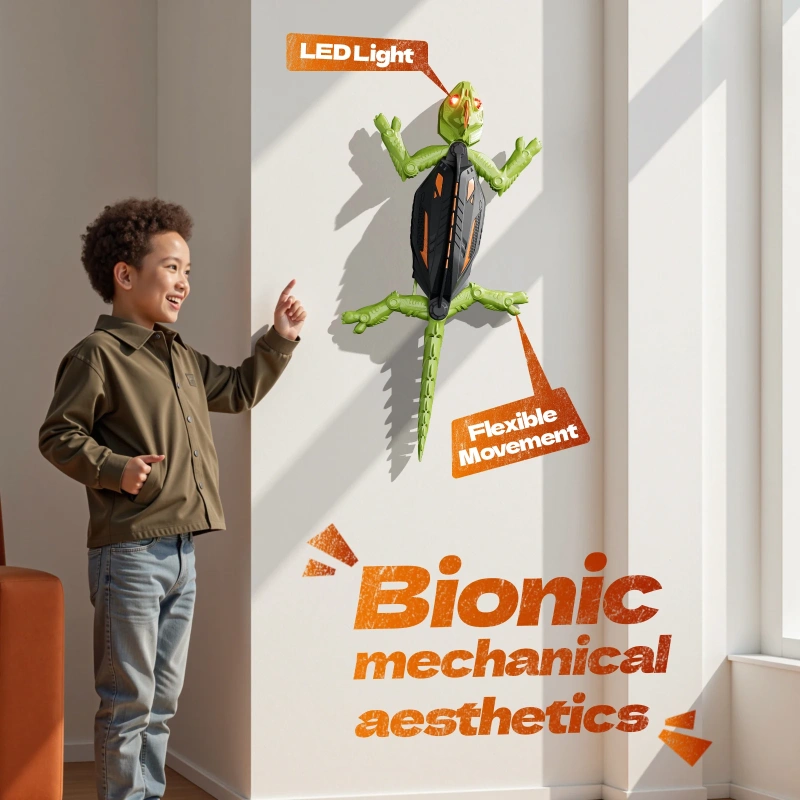 Wall Climbing RC Gecko Toy Electric Remote Control Lizard Wall Climbing Cockroach Spider Animal Car Children's Halloween Toys