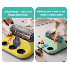 Toys For Dog Interactive Rotating Food Dispenser Equipped With Slow Food Function Feeder Dog Puzzle Toy Training Behavior Aids