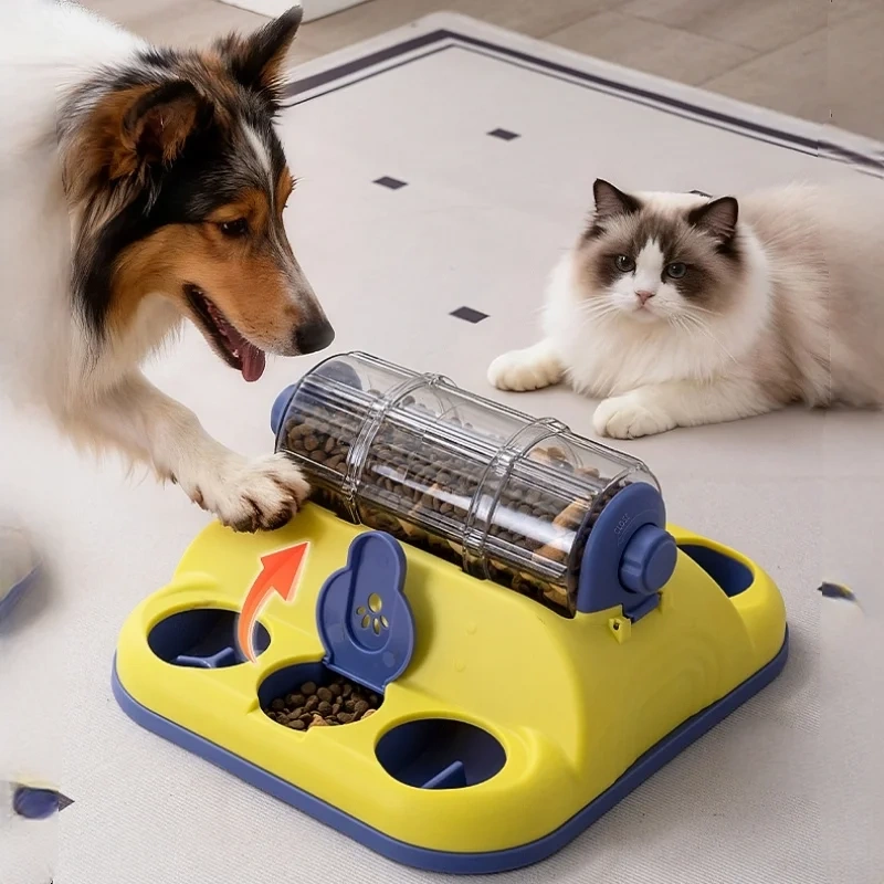 Toys For Dog Interactive Rotating Food Dispenser Equipped With Slow Food Function Feeder Dog Puzzle Toy Training Behavior Aids