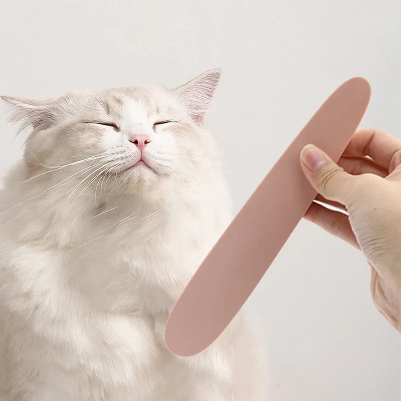 Cat Tongue Grooming Brush Mimic Licking Action Floating Fur Remover Silicone Massage Comb Stress Relief Therapy