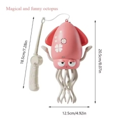 Rechargeable, light-up, and musical crawling toy for human-pet interaction