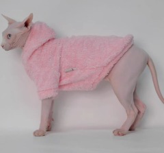 Pet  cardigan Autumn winter thick jacket for cat Sphinx Clothing hairless cat clothes