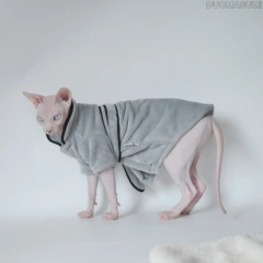 Thickened  Autumn and Winter Soft Pajamas for Hairless Cats Sphynx Cat,Devon Rex,Small Cats and Dogs