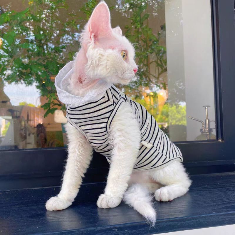 Summer pure cotton striped vest