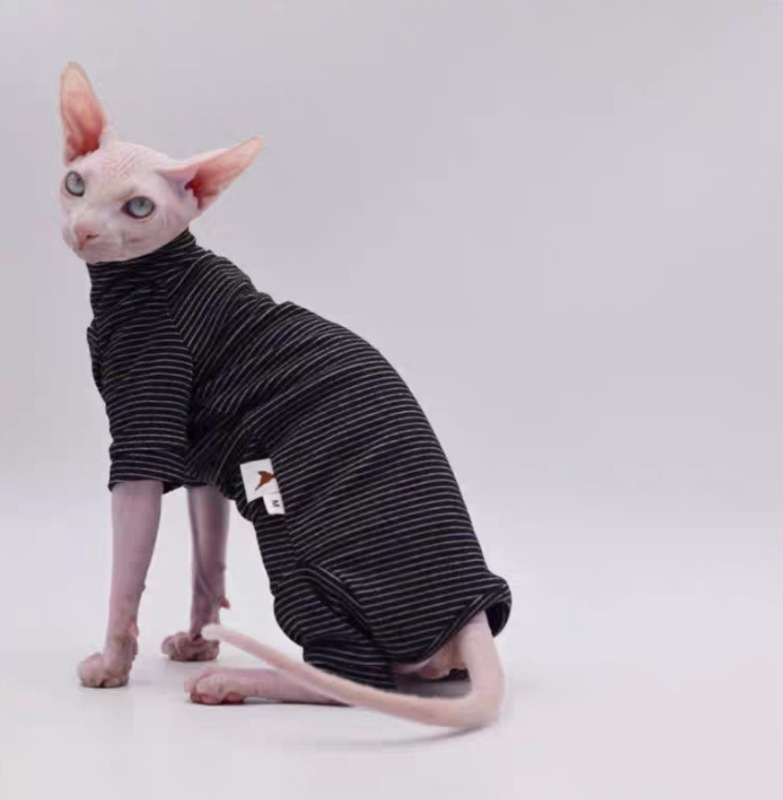 Hairless Cat Clothes, Warm and Soft, Four-Legged Hoodie for Sphynx Cats, Autumn and Winter
