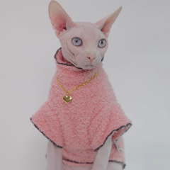 Pet  cardigan Autumn winter thick jacket for cat Sphinx Clothing hairless cat clothes