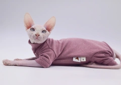 Hairless Cat Clothes, Warm and Soft, Four-Legged Hoodie for Sphynx Cats, Autumn and Winter, Devon Rex, Cornish