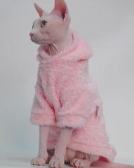 Pet  cardigan Autumn winter thick jacket for cat Sphinx Clothing hairless cat clothes
