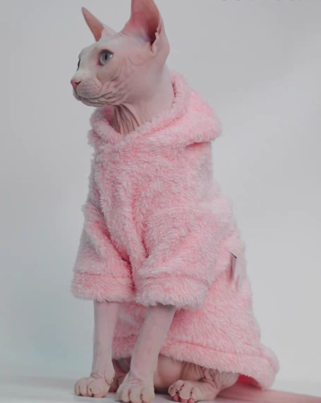 Pet  cardigan Autumn winter thick jacket for cat Sphinx Clothing hairless cat clothes