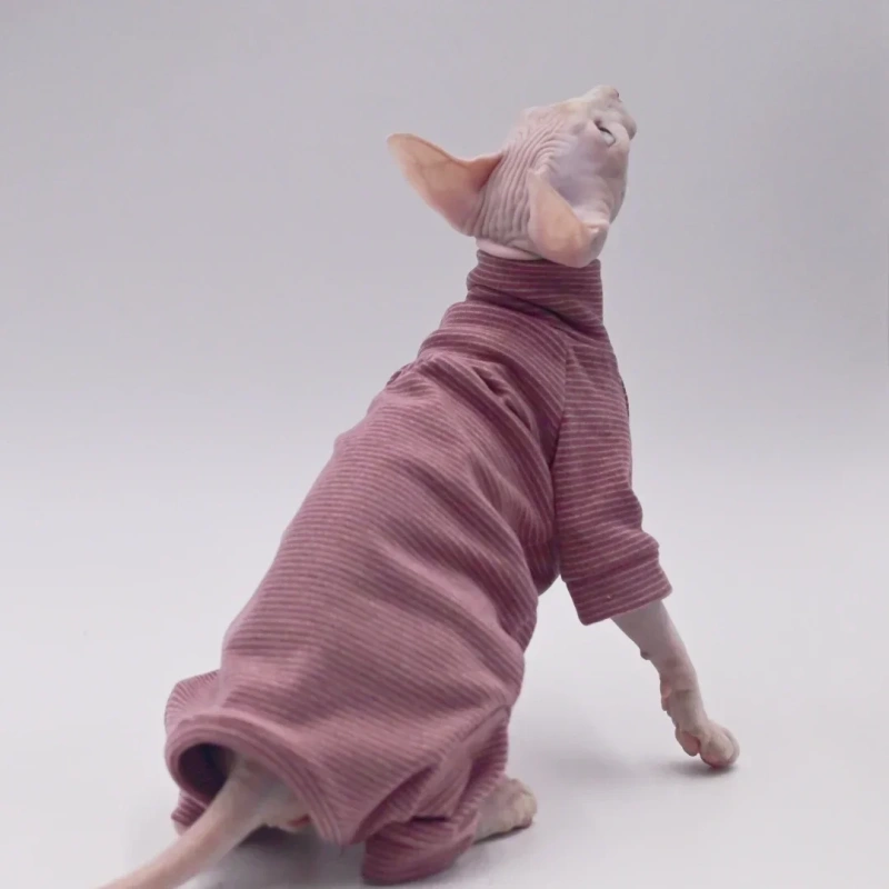 Hairless Cat Clothes, Warm and Soft, Four-Legged Hoodie for Sphynx Cats, Autumn and Winter, Devon Rex, Cornish