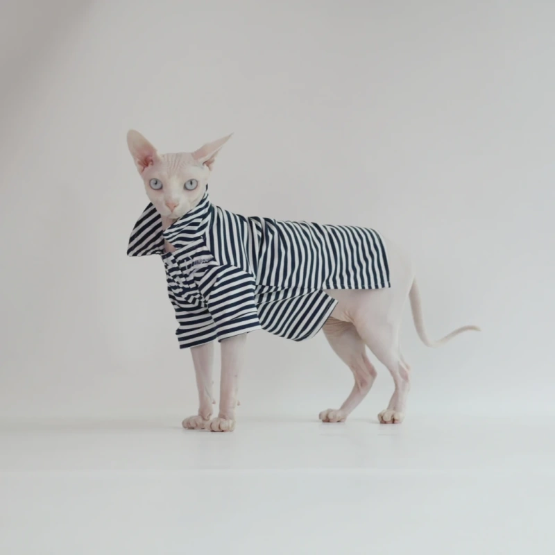Sphynx Cat Clothes Summer Cool Breathable Soft Outfit for Hairless Cats Devon Rex Abyssinian