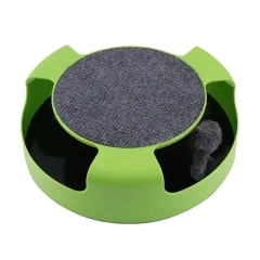 Interactive Cat Toys for Indoor Catch Mouse Motion Multi-functional Low Noise Cat Mouse Toys with Scratching Pad for Kitten Cats