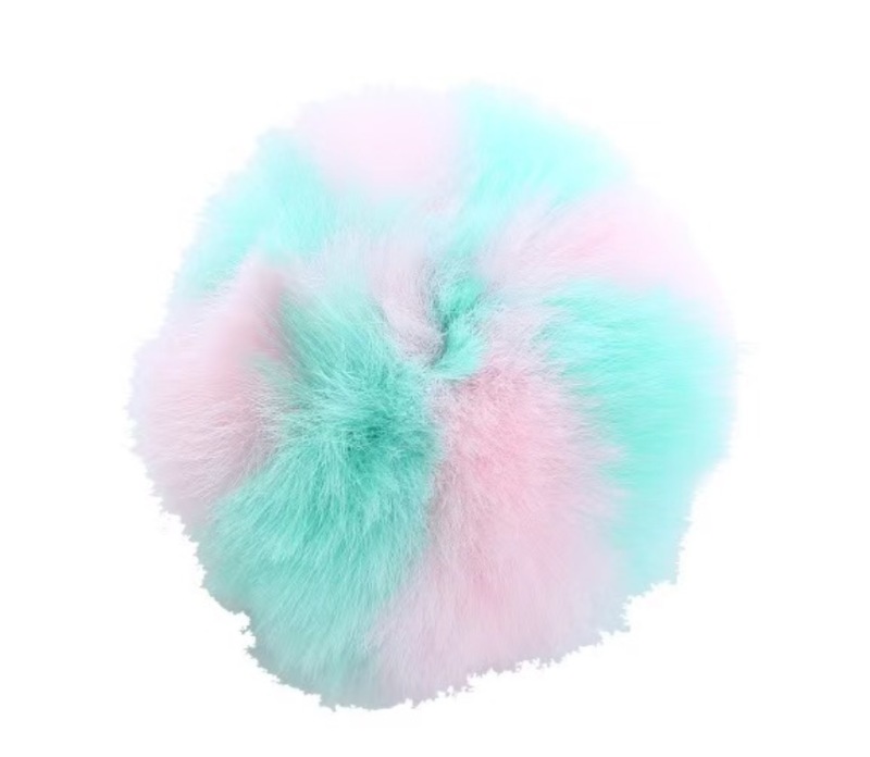 Colorful Light Weight Soft Comfortable Rabbit Plush Cat Toy Ball