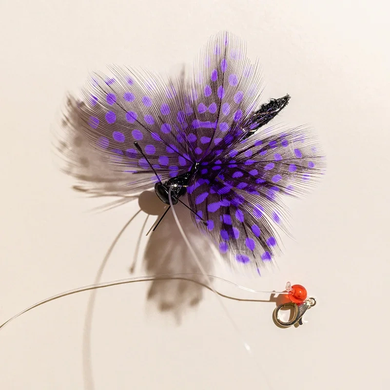 3pcs Dot Feather Change Heads Cat Teaser Stick Pet Toy Supplies