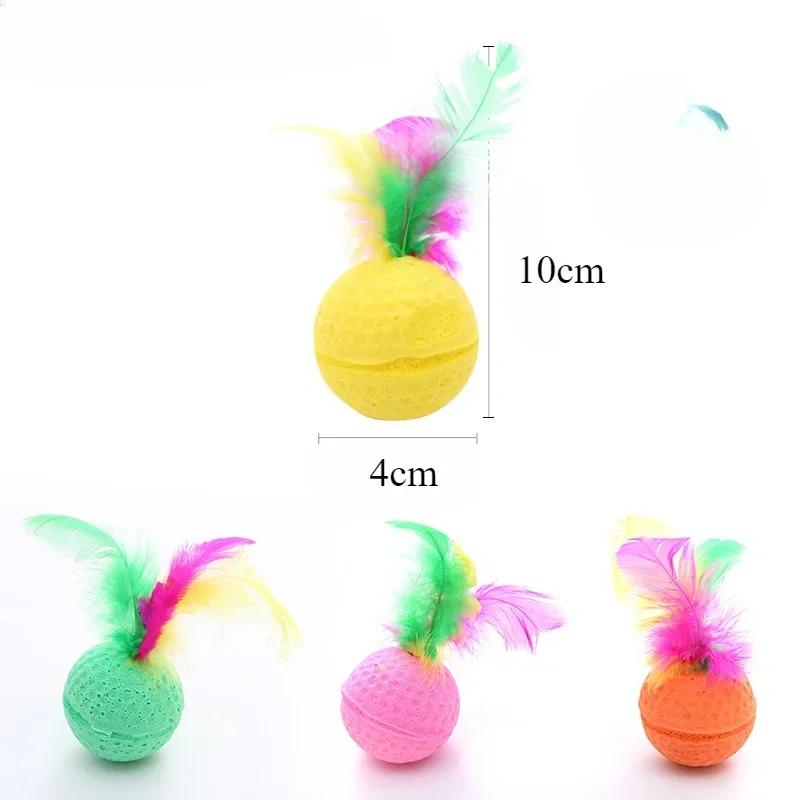 Cat Toy Latex Foam Ball Interactive Game Chase Kitten Toy Self Hi Pet Supplies Pet Cat Toys Interactive