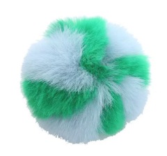 Colorful Light Weight Soft Comfortable Rabbit Plush Cat Toy Ball