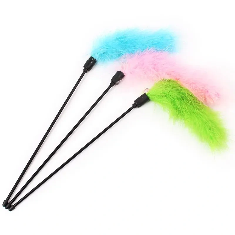 9 Styles Cat Toys Kitten Interactive Stick Funny Cat Fishing Rod Game Wand Feather Stick Toy Pet Supplies Cat Accessory