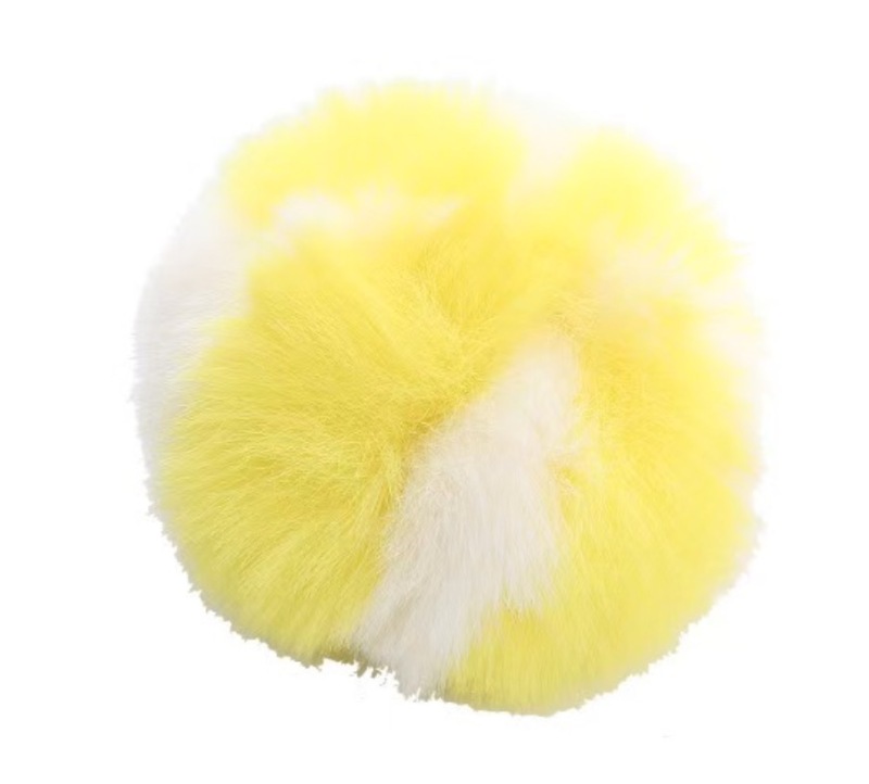 Colorful Light Weight Soft Comfortable Rabbit Plush Cat Toy Ball