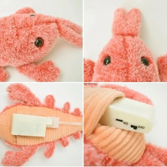 Electric Jumping Lobster Cat Toy Shrimp Moving Simulation Lobster Plush Toys Interactive Dog Toys For Pet Cat Stuffed Animal Toy