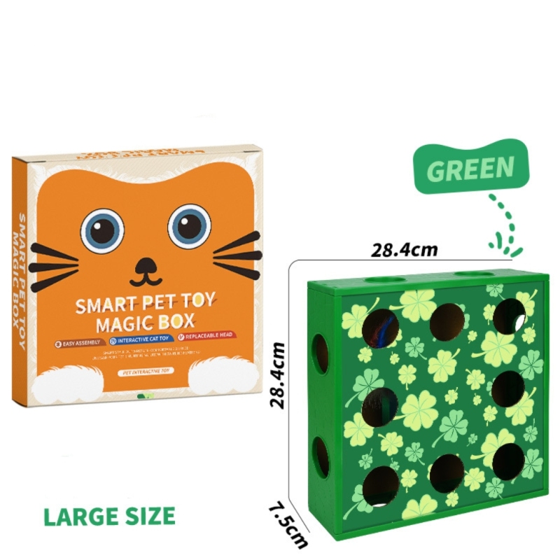 Smart Eco-friendly Felt Material Cat Teaser Toy Hole Box