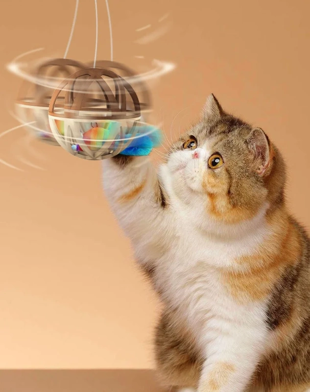 JM-New Pet Interactive Plastic Sound Toys Cage for Cat and Mouse New Pet Supplies for Cat Teaser Entertainment