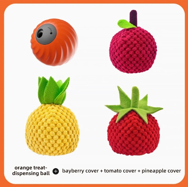 Electric Leaky Food Ball Toys Hidden Food Puzzle Self Fun Relieving Boredom Teasing Dogs Pet Toy Cute Bite Resistant Plush Cover