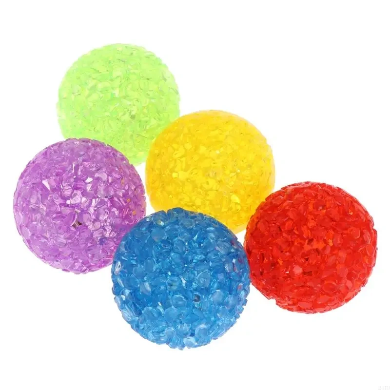 24TD Pack of 5 Pet Interactive Ball Colorful Scratch Balls with for Dog for