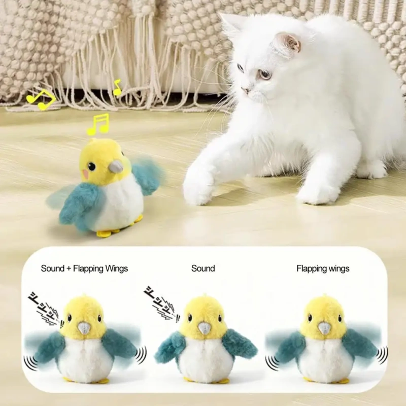 Cat Toy Lightweight Cat Toy Rechargeable Cat Toy with Flapping Wings for Mental Stimulation Fun Play Usb Powered for Indoor