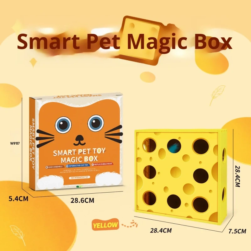 Smart Eco-friendly Felt Material Cat Teaser Toy Hole Box for Small Breeds Exploration Self-Entertainment Stress Relief