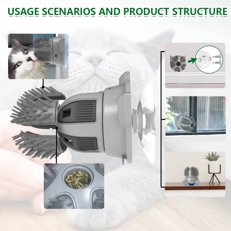 Smart Cat Brush Scratching Massage  Catnip  Cat Toy Motion-activated Cat Toys