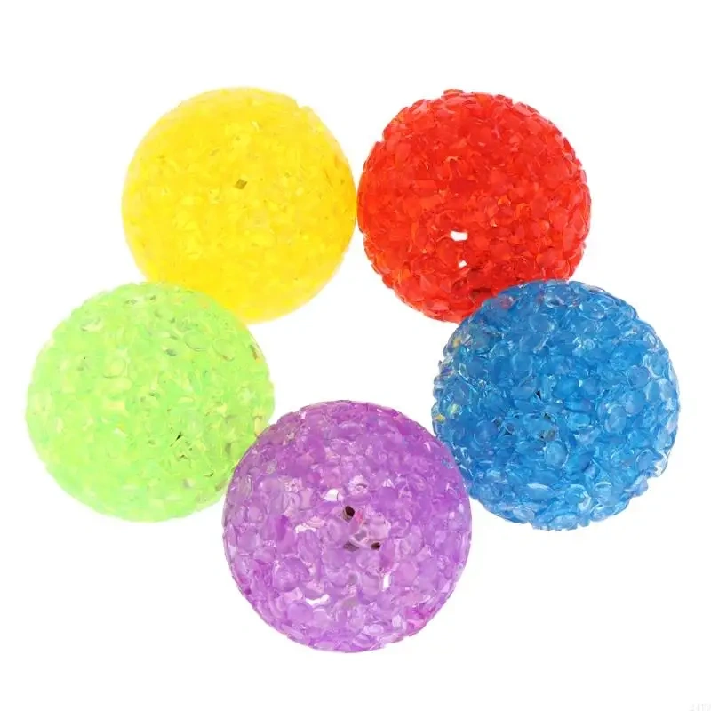 24TD Pack of 5 Pet Interactive Ball Colorful Scratch Balls with for Dog for