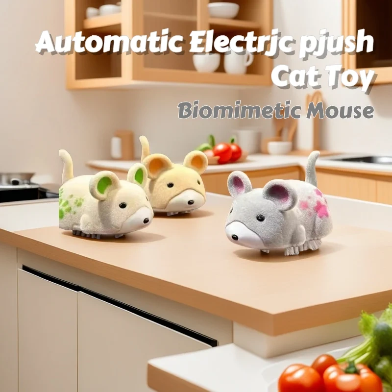 Automatic Electric Mouse Cat Toy – Realistic Self-Play Motorized Chase Toy for Cats & Kittens Interactive Toys