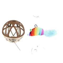 JM-New Pet Interactive Plastic Sound Toys Cage for Cat and Mouse New Pet Supplies for Cat Teaser Entertainment