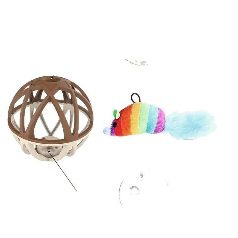 JM-New Pet Interactive Plastic Sound Toys Cage for Cat and Mouse New Pet Supplies for Cat Teaser Entertainment