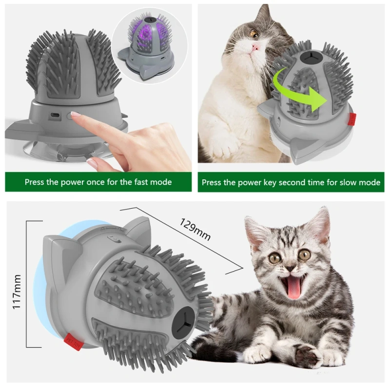 Smart Cat Brush Scratching Massage  Catnip  Cat Toy Motion-activated Cat Toys