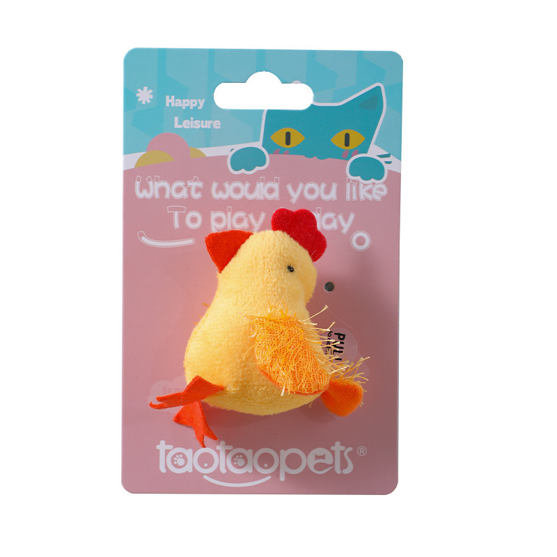 Hot Sale Pet Interactive Electronic Plush Cat Toy Automatic Chirping Bird Song Cat Toy with Feather Tail