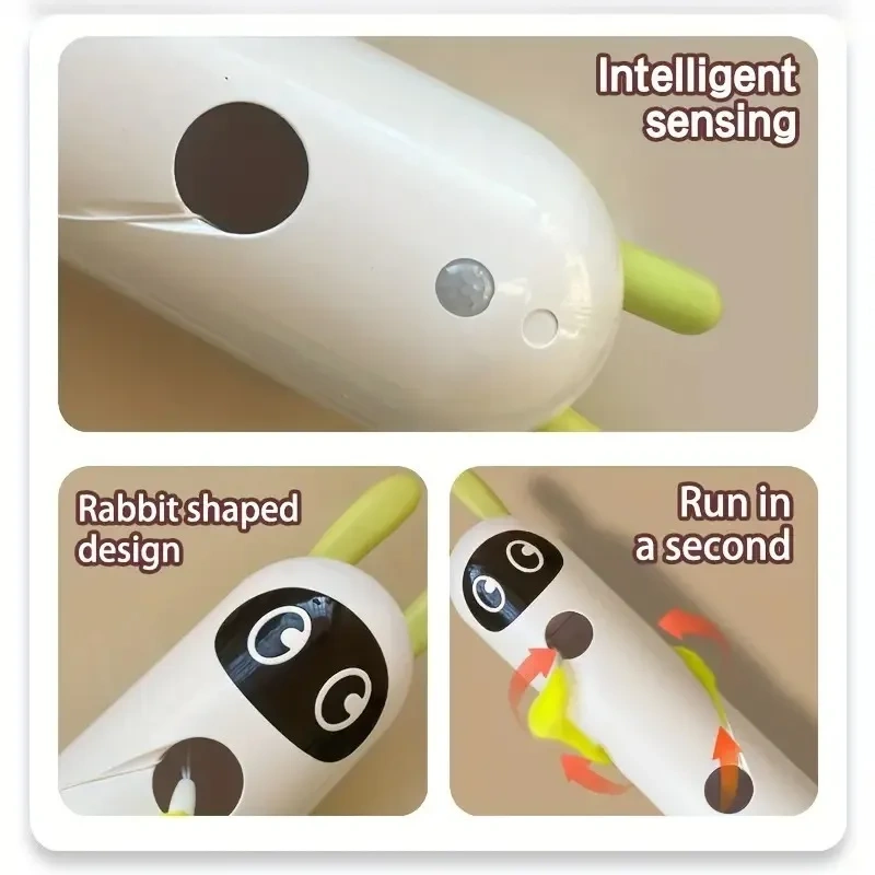 Intelligent Interactive Cat Stick with Feather Prey Tail Suitable for Automatic Swing Mobile wake-up Intelligent Sensing Cat Toy