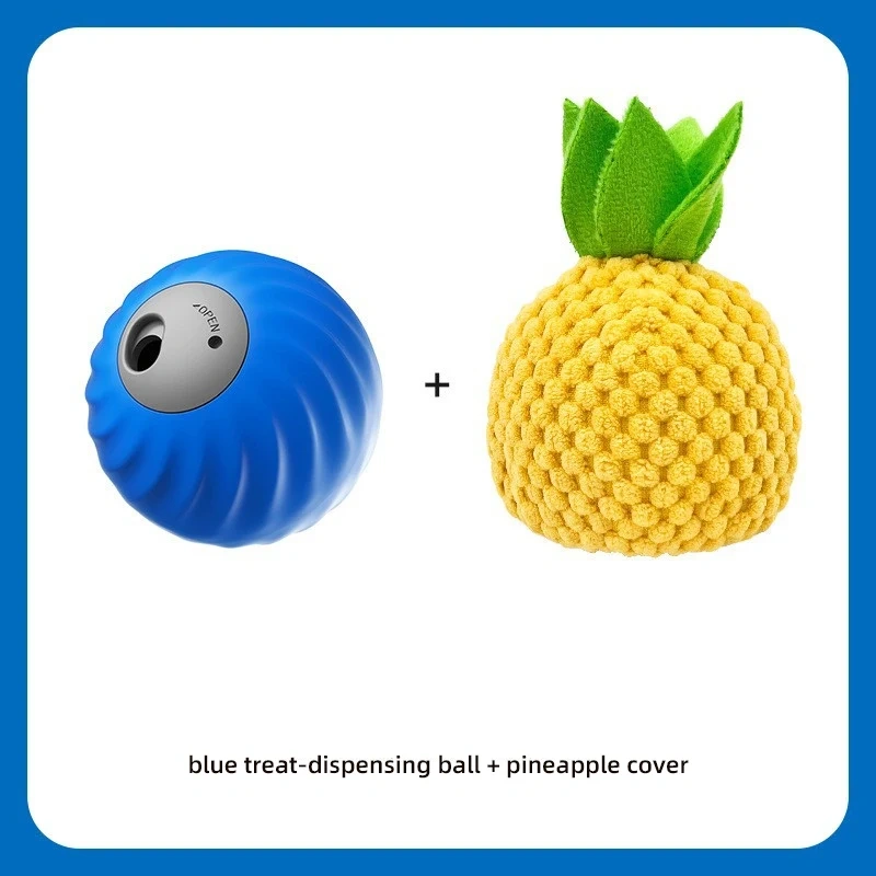 Electric Leaky Food Ball Toys Hidden Food Puzzle Self Fun Relieving Boredom Teasing Dogs Pet Toy Cute Bite Resistant Plush Cover