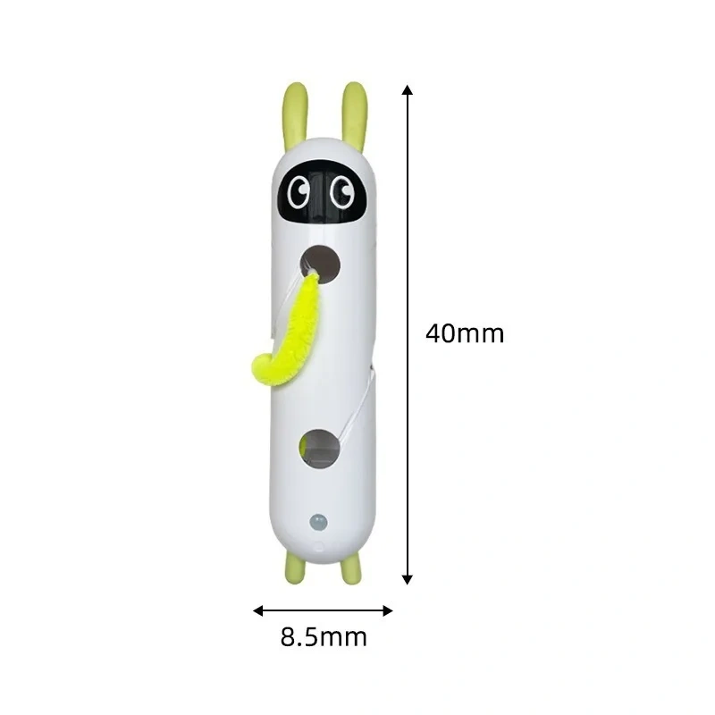 Intelligent Interactive Cat Stick with Feather Prey Tail Suitable for Automatic Swing Mobile wake-up Intelligent Sensing Cat Toy