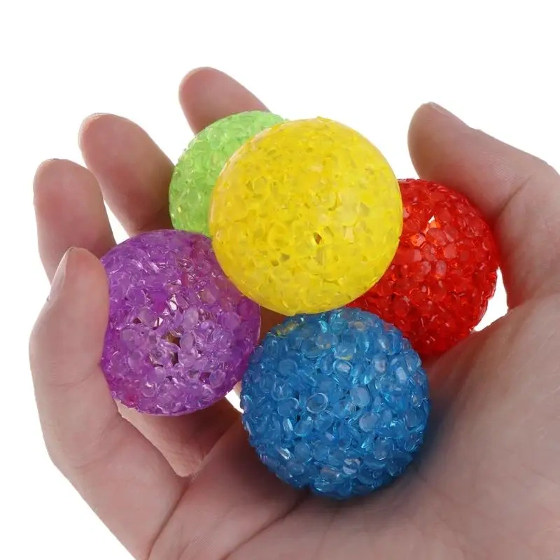 24TD Pack of 5 Pet Interactive Ball Colorful Scratch Balls with for Dog for