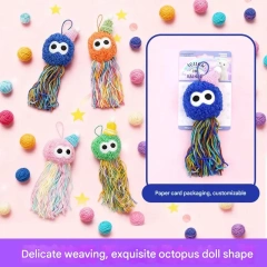 Catnip Yarn Ball Toy with Sound, Bite Resistant Octopus Shape for Cats Entertainment - 4 Colors